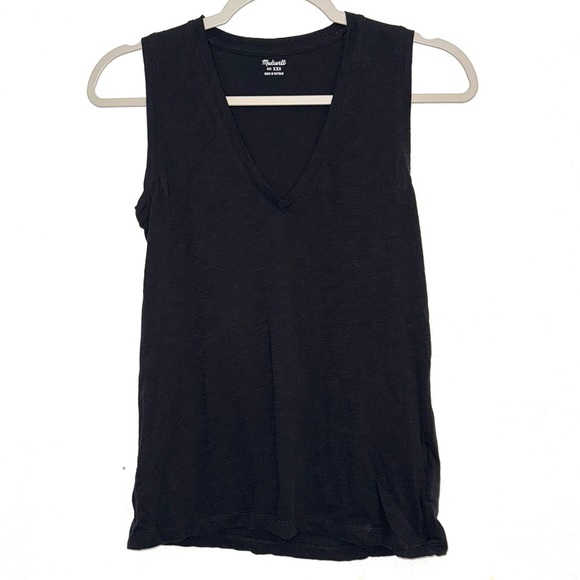 Madewell Tops - Madewell V-Neck Tank Top Soft Everyday Casual Basic Black Size XXS